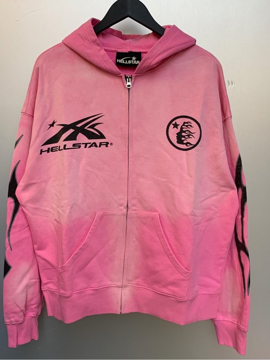 Hellstar Sweaters - Hellstar Pink Zip-Up Hoodie Vest Alternative for Women